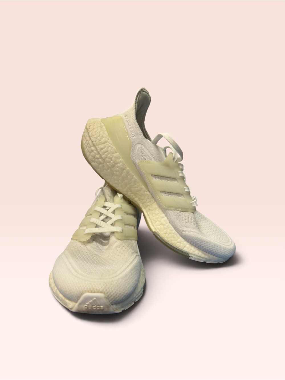 Adidas Ultraboost Women’s Cream Beige Knit Running Sneakers size 6.5